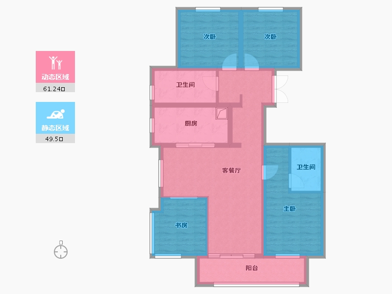 河北省-廊坊市-天樾府-97.73-户型库-动静分区