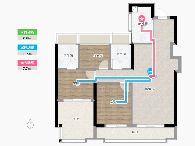 河南省-郑州市-招商·林屿境-78.40-户型库-动静线