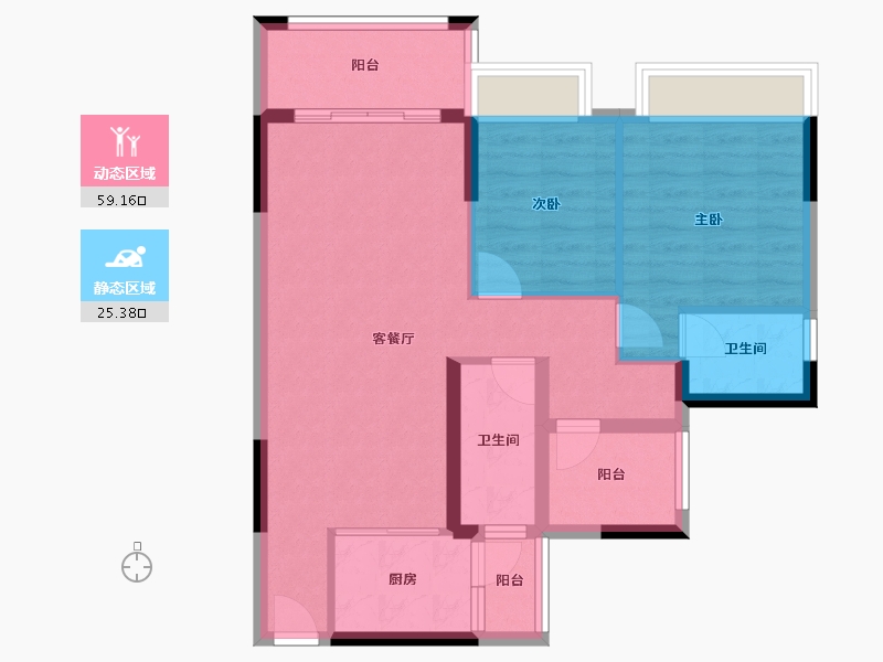 广东省-佛山市-粤凯轩-75.20-户型库-动静分区