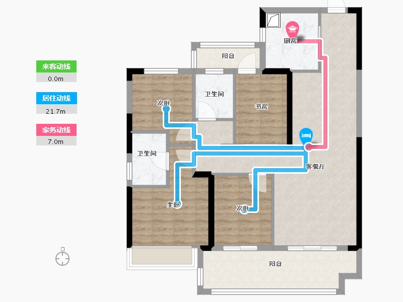 湖南省-长沙市-国欣向荣府三期-98.40-户型库-动静线