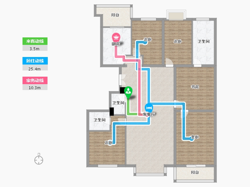 北京-北京市-丽水莲花小区-二区-180.00-户型库-动静线