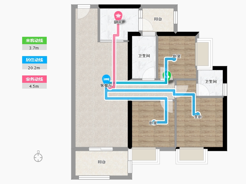 广东省-深圳市-京基璟誉府-73.37-户型库-动静线