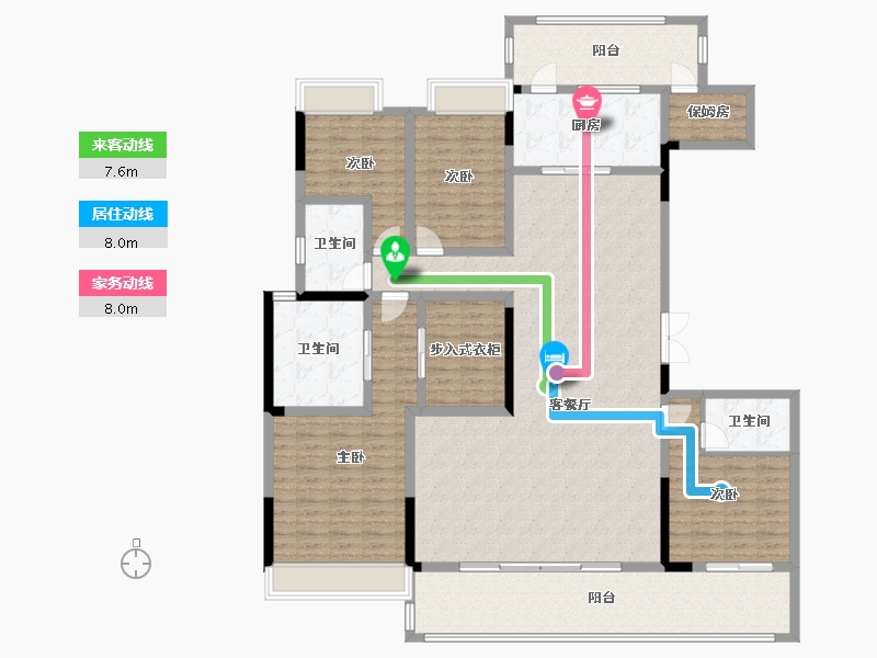 湖南省-长沙市-星大·星悦湾-194.60-户型库-动静线