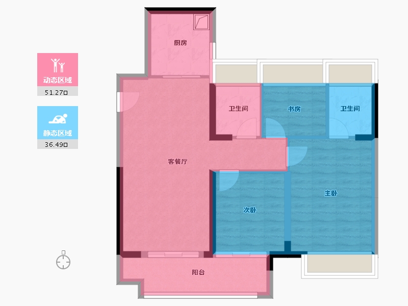 湖北省-武汉市-武昌首府-78.40-户型库-动静分区