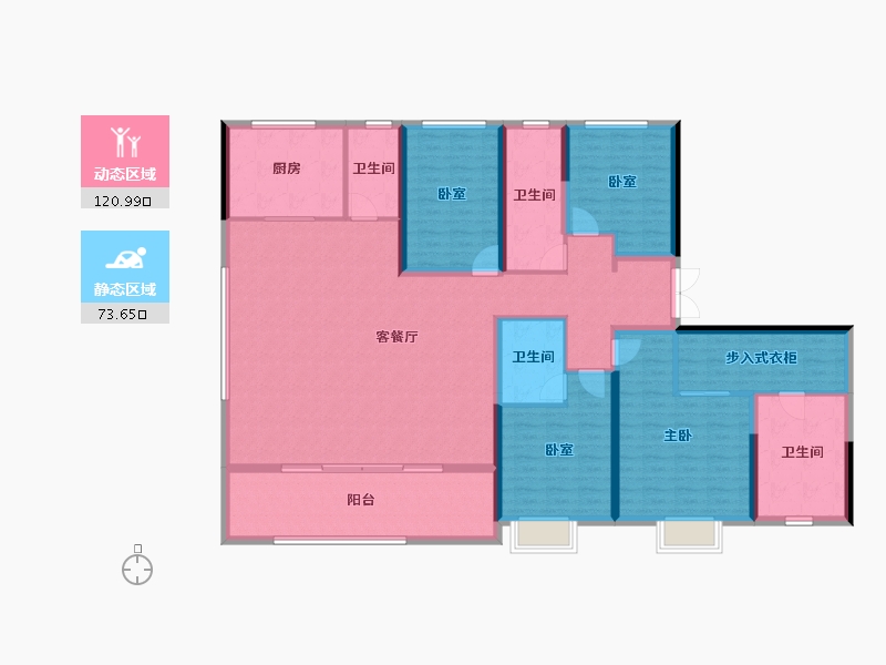 江苏省-南京市-仁恒龙湾-176.85-户型库-动静分区