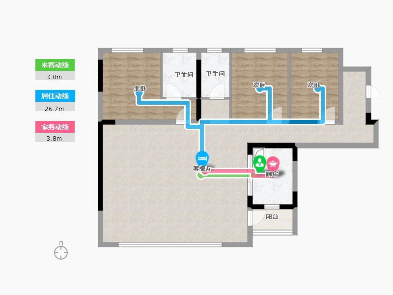 贵州省-贵阳市-建发书香府缦云-108.79-户型库-动静线