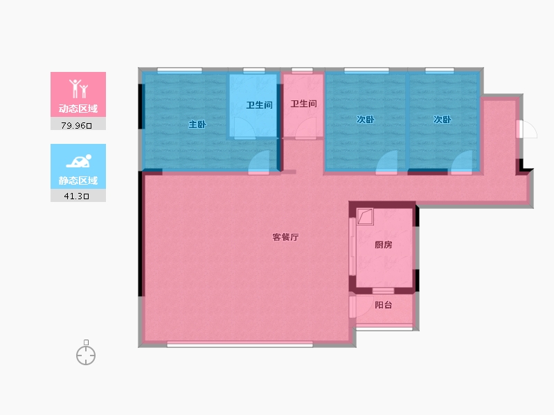 贵州省-贵阳市-建发书香府缦云-108.79-户型库-动静分区