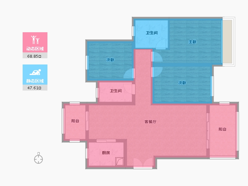 河南省-周口市-建业城四期-104.00-户型库-动静分区