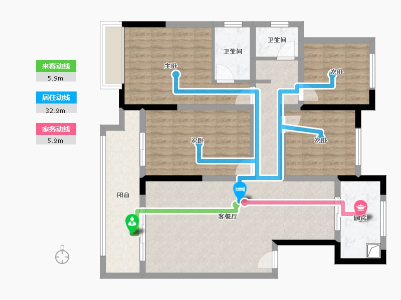 河南省-漯河市-绿地城2区-111.92-户型库-动静线