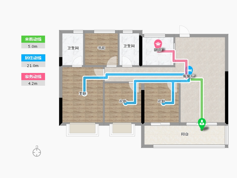 浙江省-杭州市-建发杭地发展云城之上-95.37-户型库-动静线