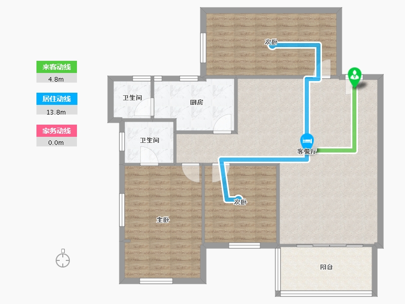 广东省-广州市-南兴花苑-120.00-户型库-动静线