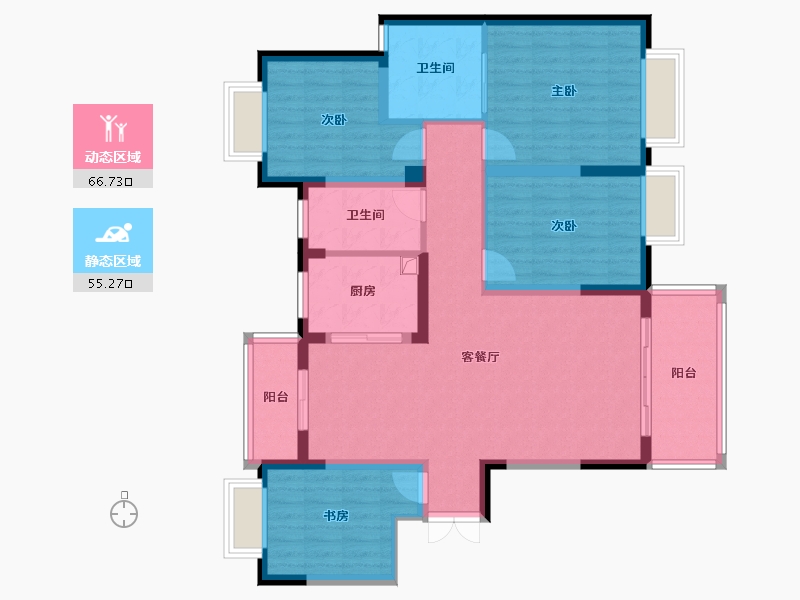 江西省-九江市-西海年华-108.91-户型库-动静分区