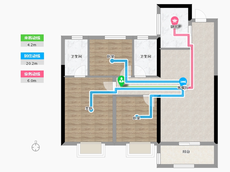 湖南省-长沙市-长沙溪山悦-85.50-户型库-动静线