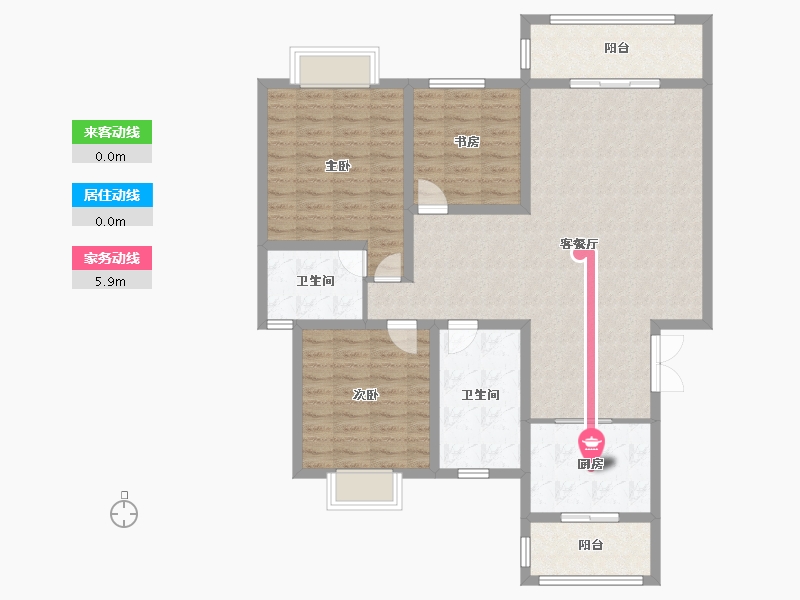 四川省-成都市-西璟台-115.20-户型库-动静线