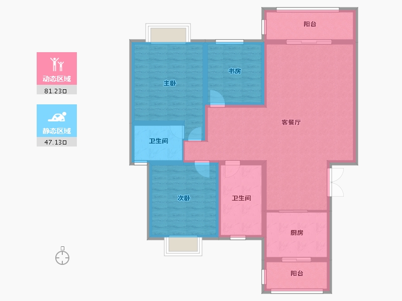 四川省-成都市-西璟台-115.20-户型库-动静分区