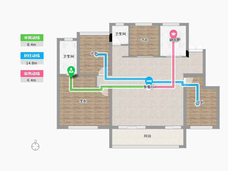 湖北省-武汉市-天创云和樾-121.87-户型库-动静线