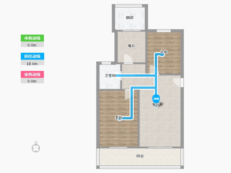 陕西省-西安市-7171厂北院住宅小区-71.00-户型库-动静线