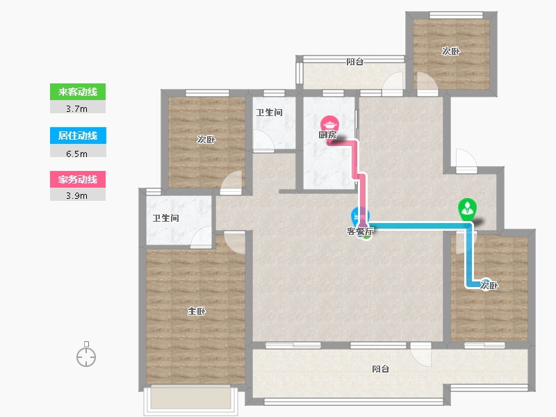 山东省-潍坊市-绿城·桂语朝阳-121.98-户型库-动静线