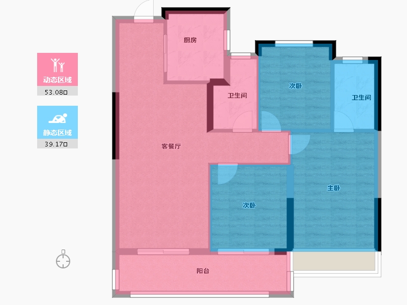 浙江省-杭州市-建发云栖上宸-83.20-户型库-动静分区