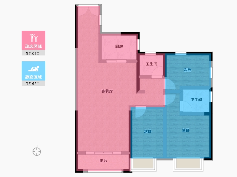 甘肃省-兰州市-华陇·滨河湾-81.48-户型库-动静分区