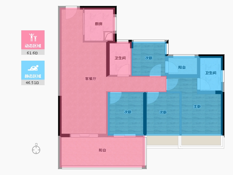 广东省-广州市-中国铁建花语上城-96.00-户型库-动静分区