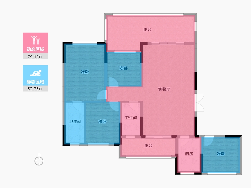 贵州省-遵义市-石梁湖畔-114.21-户型库-动静分区