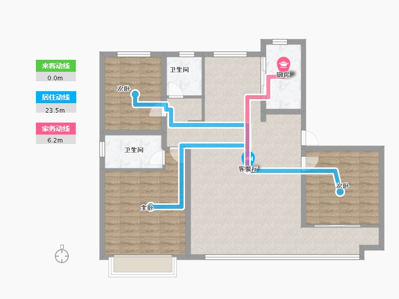 河北省-邯郸市-天正君悦府三期-107.26-户型库-动静线