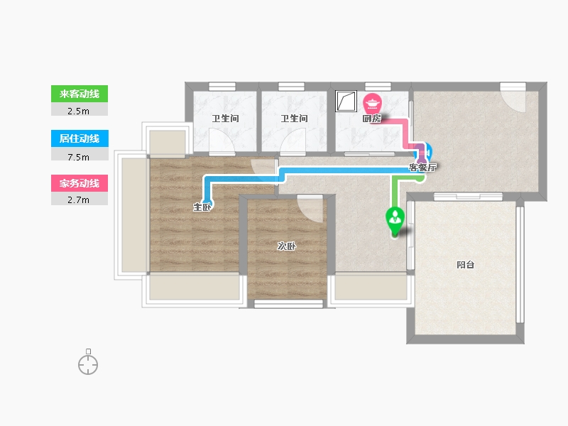 广东省-广州市-能建·天河麓誉府-64.67-户型库-动静线