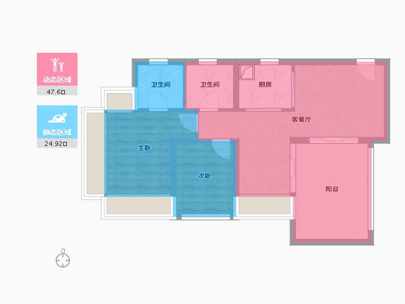 广东省-广州市-能建·天河麓誉府-64.67-户型库-动静分区