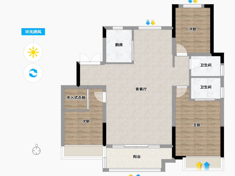 河北省-邢台市-天一名著-97.24-户型库-采光通风