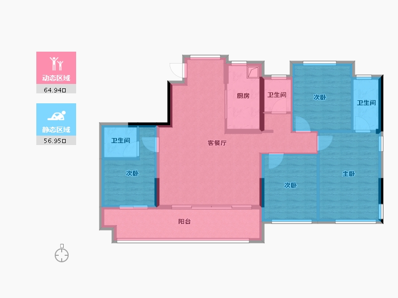 江西省-南昌市-赣城璟悦府-109.60-户型库-动静分区