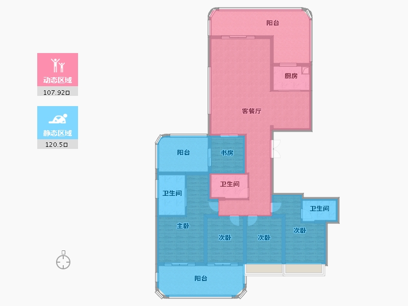 海南省-海口市-佳园江畔濠庭二期-193.60-户型库-动静分区