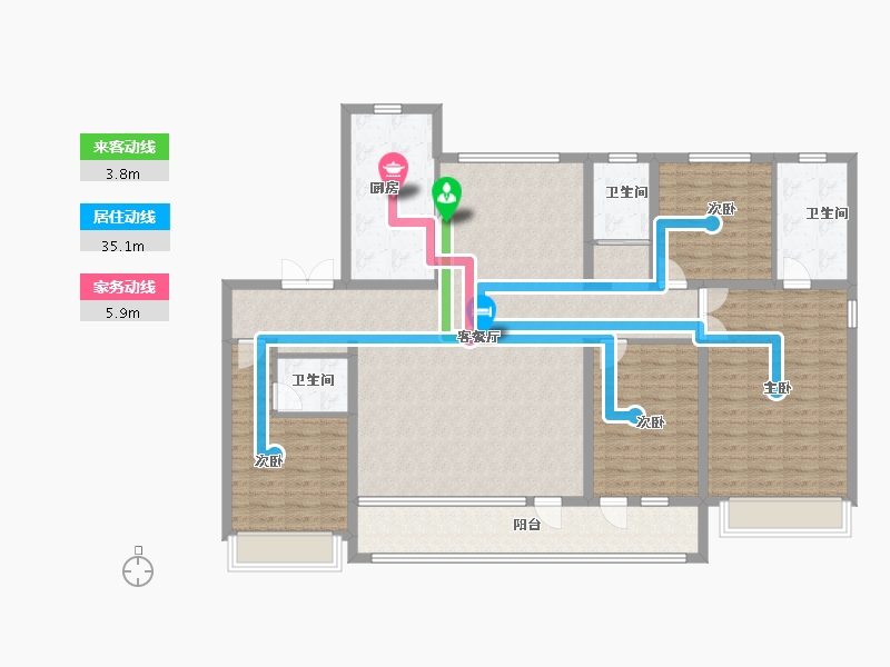 山东省-潍坊市-海通鸢都芳华-150.49-户型库-动静线