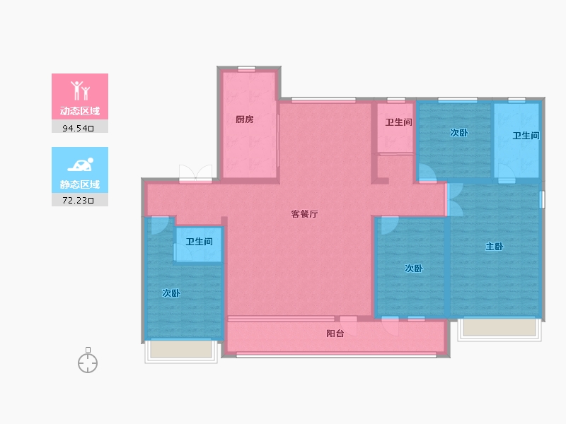 山东省-潍坊市-海通鸢都芳华-150.49-户型库-动静分区