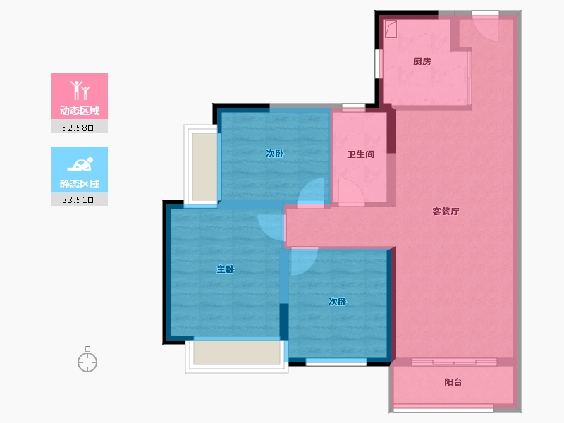 广西壮族自治区-河池市-拿银安置小区西区-76.23-户型库-动静分区