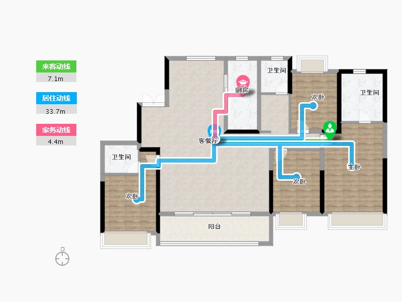 江苏省-常州市-绿城江南里江南潮鸣-148.00-户型库-动静线