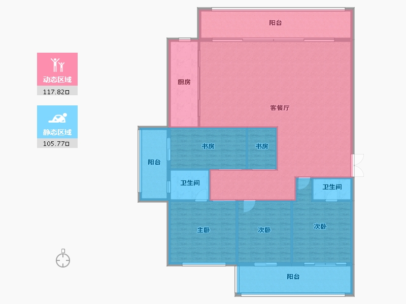 西藏自治区-拉萨市-金域-209.43-户型库-动静分区