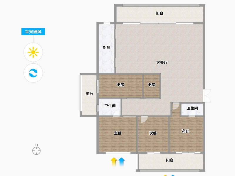 西藏自治区-拉萨市-金域-209.43-户型库-采光通风