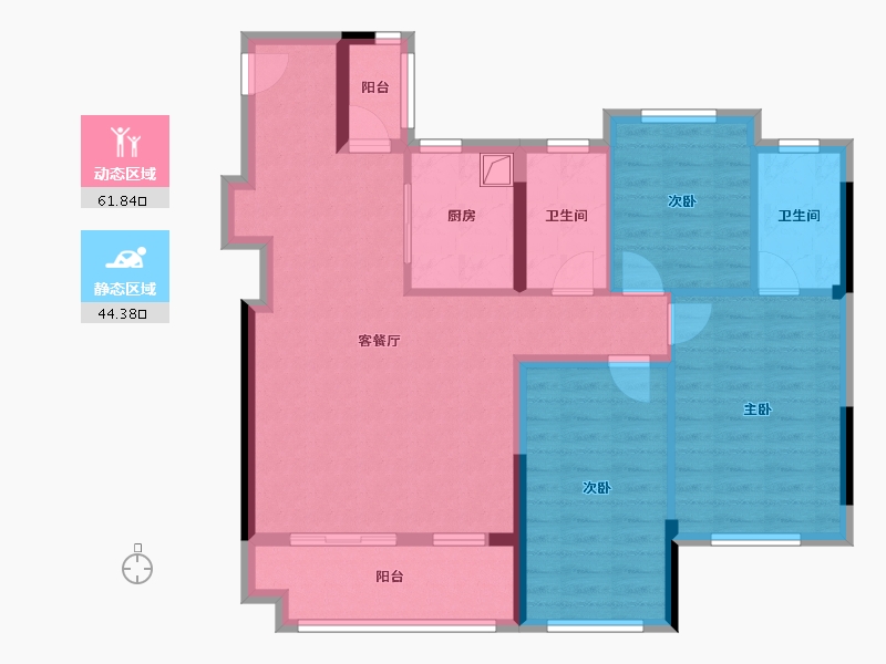 湖北省-武汉市-天创云和樾-94.85-户型库-动静分区