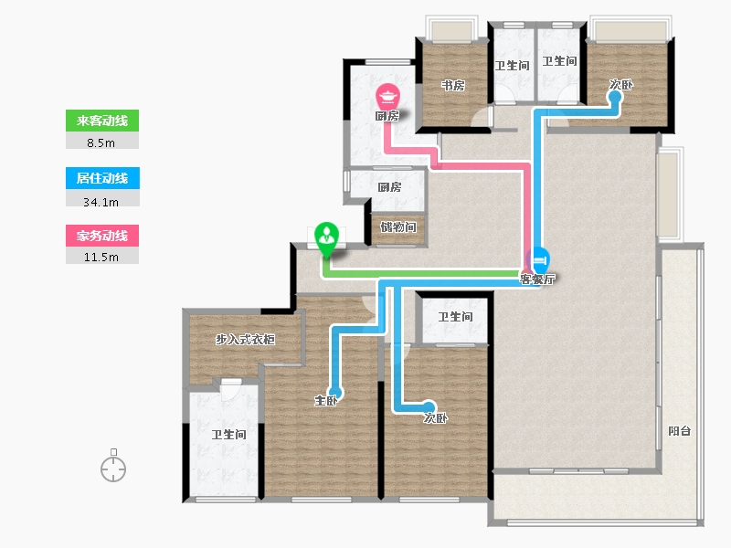 江苏省-南京市-仁恒龙湾-272.00-户型库-动静线