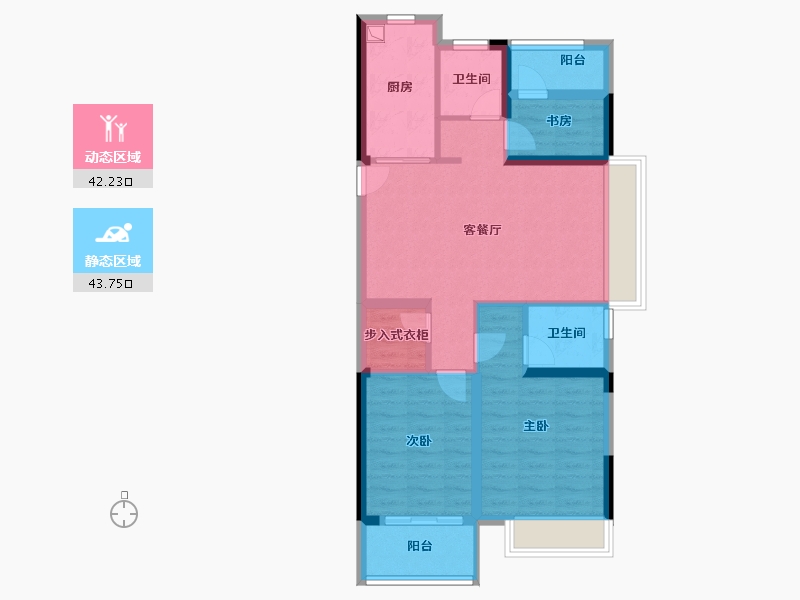 浙江省-温州市-荣安汇学府-76.00-户型库-动静分区