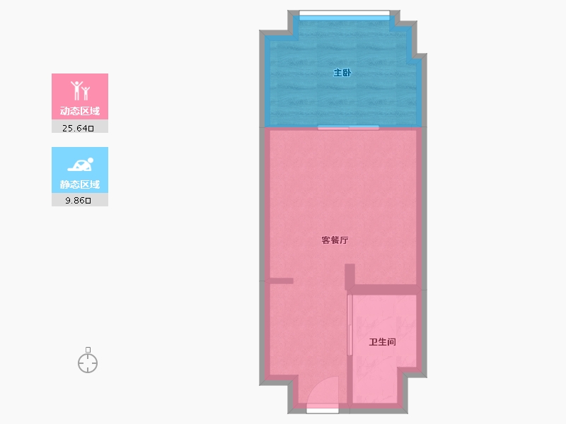 河北省-石家庄市-恒大御景半岛5号公寓-35.82-户型库-动静分区