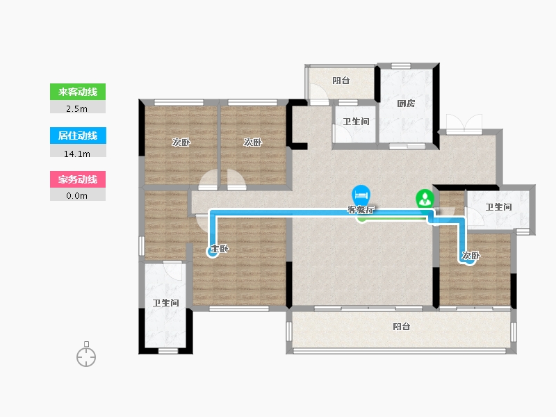 四川省-成都市-香投置地崇义府-138.84-户型库-动静线