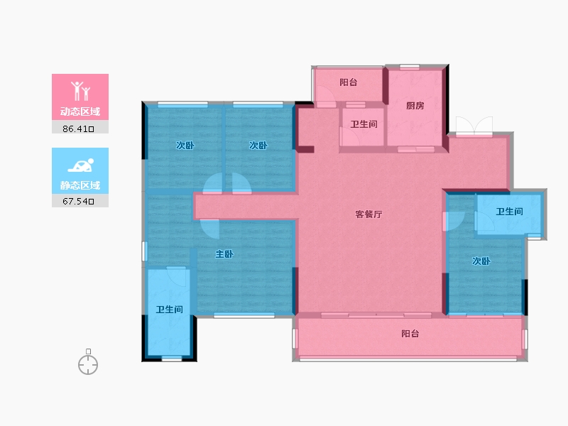 四川省-成都市-香投置地崇义府-138.84-户型库-动静分区