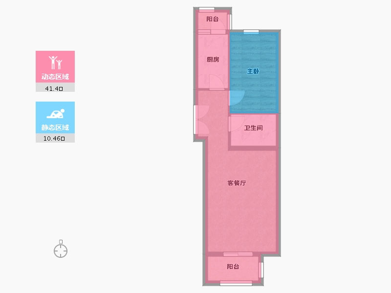 北京-北京市-安河家园-56.03-户型库-动静分区