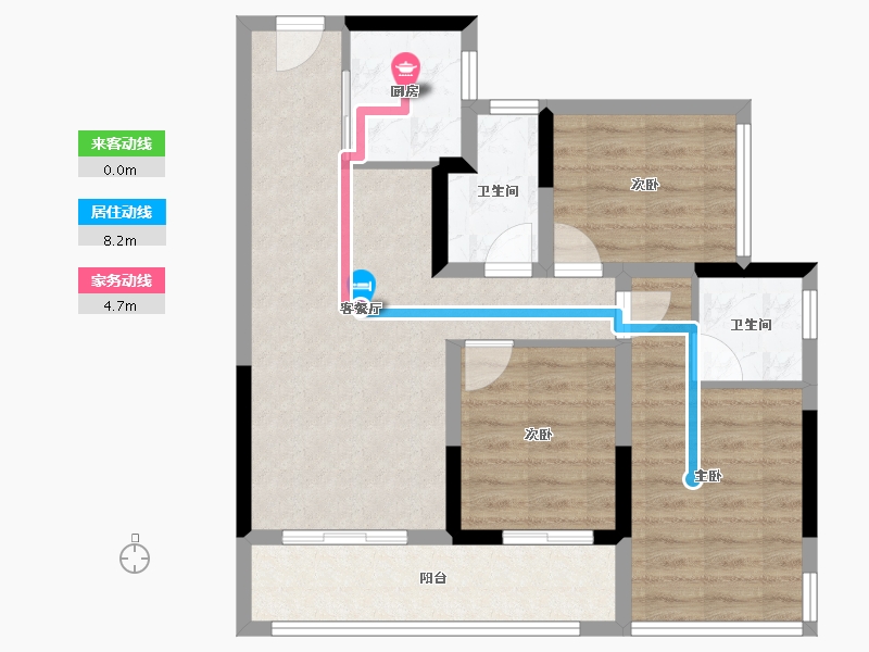 贵州省-贵阳市-建发书香府缦云-73.14-户型库-动静线