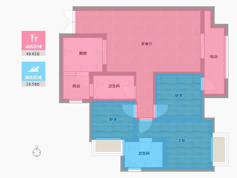 贵州省-遵义市-华润大道C段-78.40-户型库-动静分区