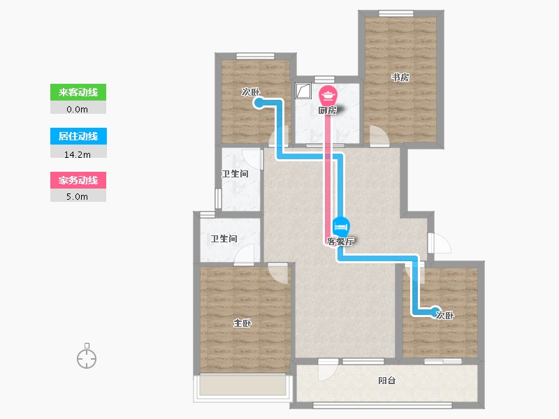 山东省-潍坊市-绿城·桂语朝阳-102.30-户型库-动静线