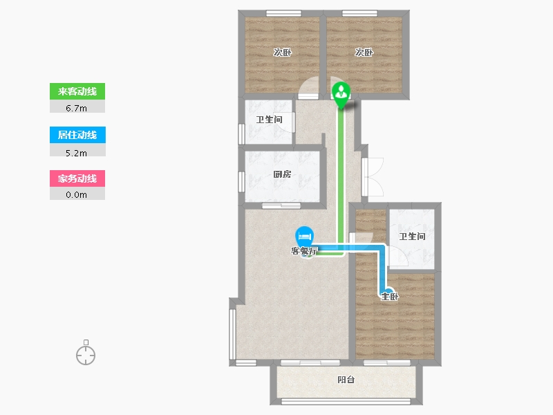 河北省-廊坊市-天樾府-83.15-户型库-动静线