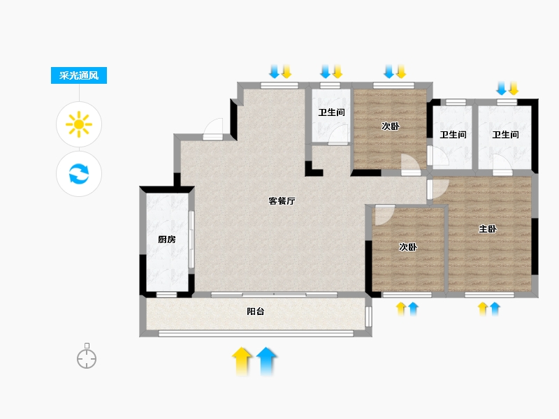 四川省-成都市-香投置地崇义府-117.19-户型库-采光通风